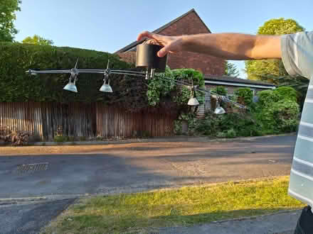 Photo of free Modern set of 4 LED ceiling lights on one arm ;) (Woking GU22) #1