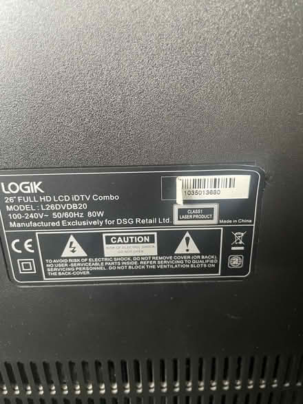 Photo of free Logik 26inch LCD TV (Galleywood CM2) #3