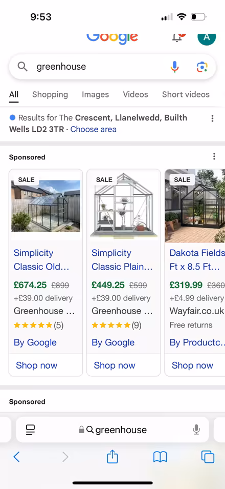 Photo of Greenhouse (Llanelwedd LD2) #1