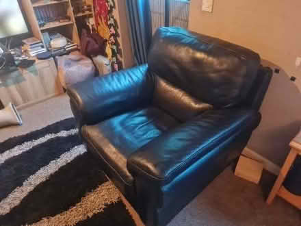Photo of free Black leather style chair (Malvern WR14) #1