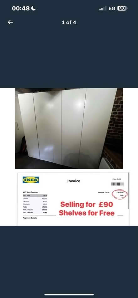 Photo of Ikea Double or triple wardrobe (Shepherds Bush W12) #3
