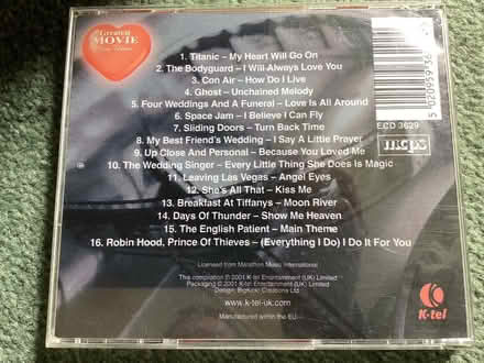 Photo of free Greatest Movie Love Themes CD (Morecambe LA4) #2