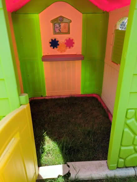 Photo of free Children's outdoor playhouse with table and 2 stools (Barkham RG41) #4