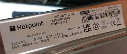 Photo of free hotpoint integrated dishwasher (Theydon Bois CM16) #4