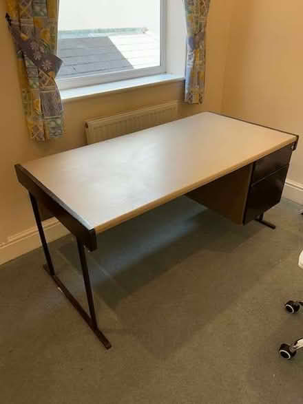 Photo of free Single Pedestal Office Desk with chair (Monkspath B90) #1