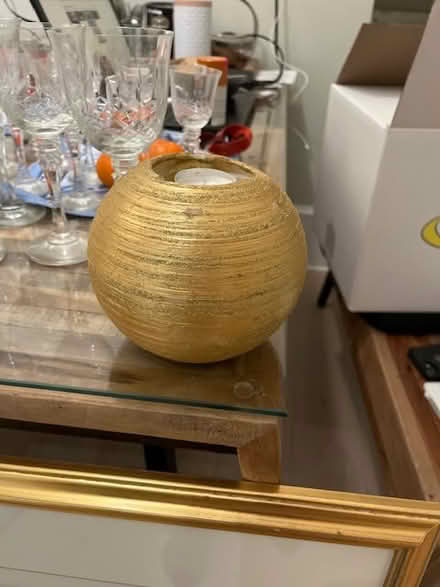 Photo of free gold coloured candle thingy (Golden Triangle) #1