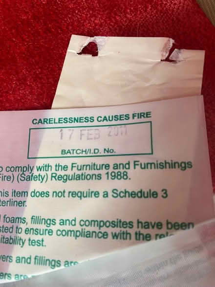 Photo of free Red next armchair (Wadsley S6) #4