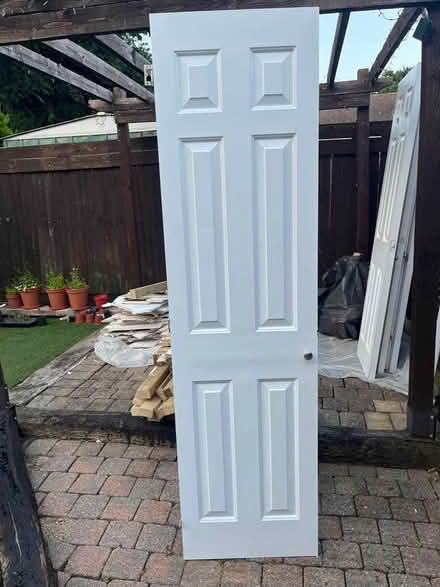 Photo of free Solid wooden door - white (BR54) #1