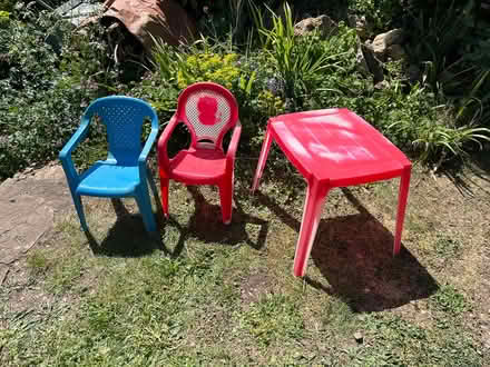 Photo of free Child’s table 2 chairs (Nr Bridport) #1