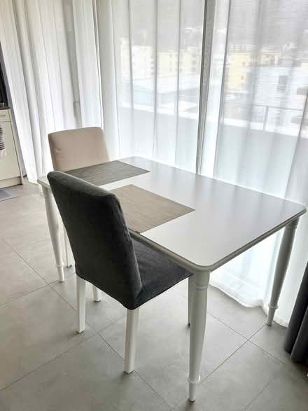 Photo of free Dining table + 2 chairs (St.) #1