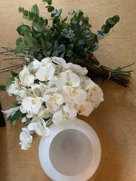 Photo of free Silk flowers and vase (Pirbright GU24) #1