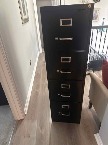 Photo of free Black Metal File Cabinet (Ashburn Village) #1