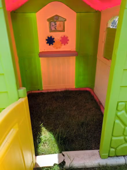 Photo of free Children's outdoor playhouse with table and 2 stools (Barkham RG41) #4