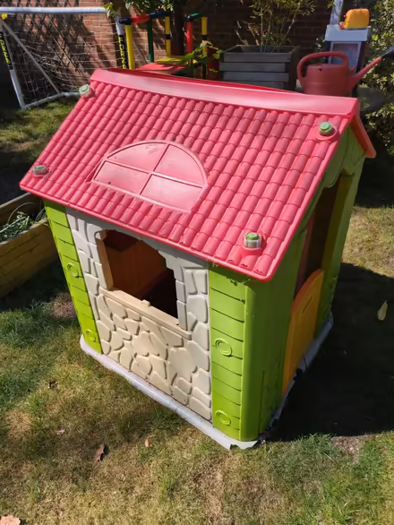Photo of free Children's outdoor playhouse with table and 2 stools (Barkham RG41) #2
