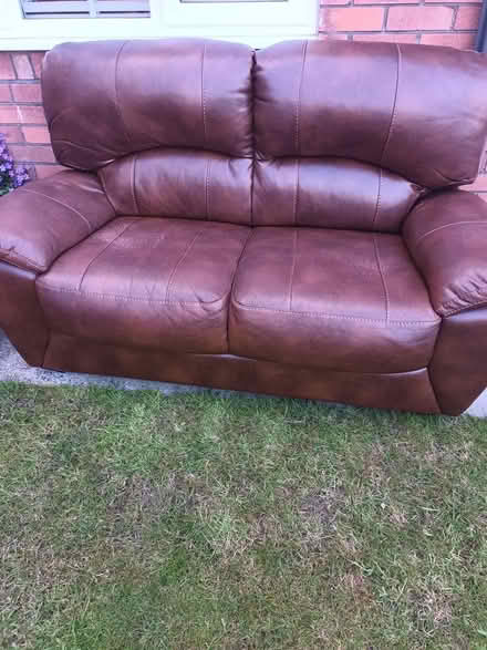 Photo of free 2 seater leather couch (Netherton) #1