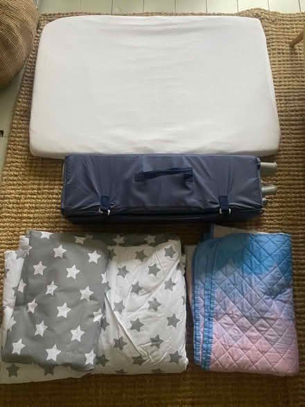 Photo of free Baby cot, Matress, sheets and duvet (Brixton Hill SW2) #2