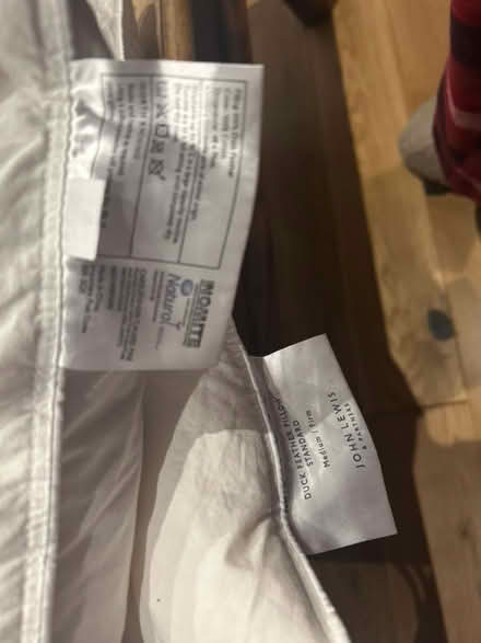 Photo of free 2 x John Lewis duck feather pillows (SW16) #3