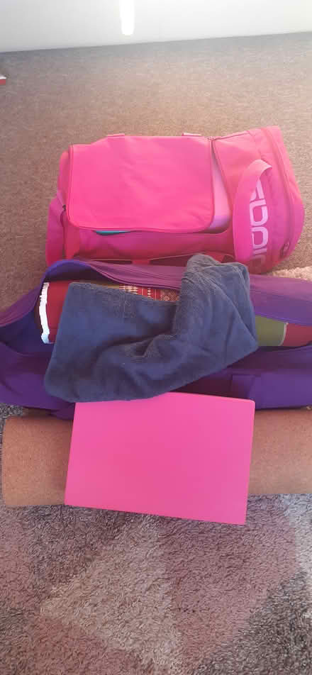 Photo of free Yoga mat, blocks, gym bag etc (Livingston EH54) #1