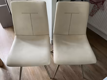 Photo of free Two faux leather dining chairs (Ensleigh) #1