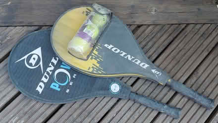 Photo of free 2 tennis rackets and balls (Bolton le Sands LA5) #1