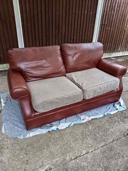 Photo of free 2/3 seater leather sofa (Ashford TW15) #1