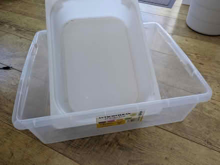 Photo of free 2 plastic boxes/trays (Sutton Pools OX14) #1