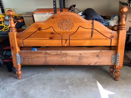 Photo of free Queen size bed frame & box spring (Pleasant Valley Road Aptos) #1