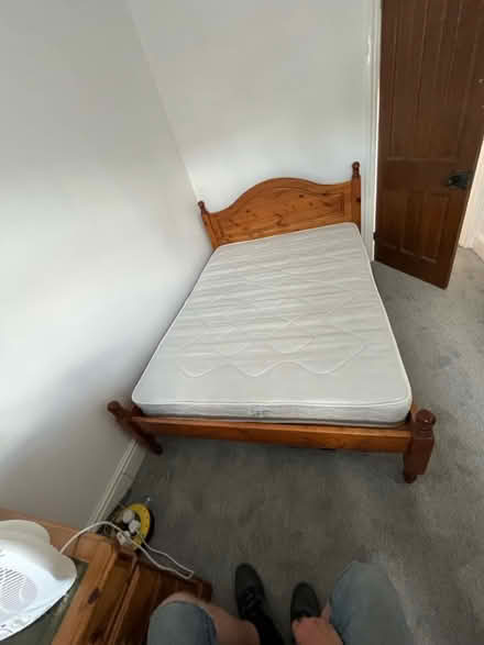 Photo of free Double bed and matress (Heage DE56) #3