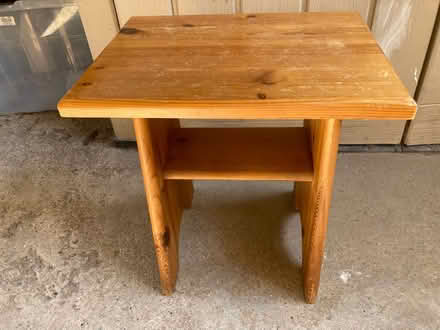 Photo of free Small pine table with shelf (Loughborough LE11) #1
