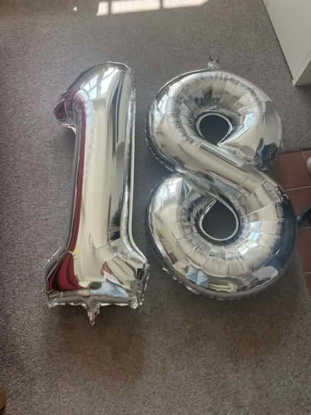 Photo of free 1 and an 8 non helium large balloon (Teddington TW11) #1