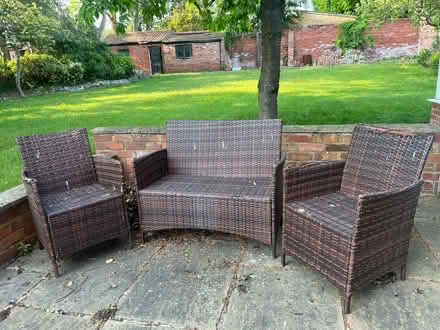 Photo of free Outdoor Rattan 2 seater + 2 chairs (S81 - Worksop, Blyth Road area) #1