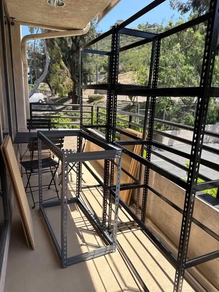 Photo of free 3 metal shelves (Mission Valley) #1