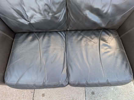 Photo of free 2 Seater Brown Leather Sofa (Eastham CH62) #2