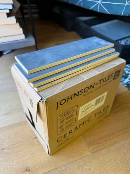 Photo of free Box of grey B&Q tiles (Walworth Road) #1
