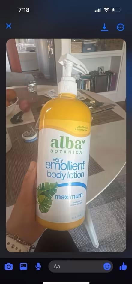 Photo of free LARGE Alba lotion (Oakland) #1