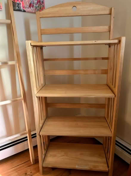 Photo of free Wooden folding bookcase (Redding, CT) #2
