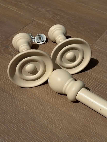 Photo of free Curtain rail set cream white wood (Weeke, Winchester SO22) #3