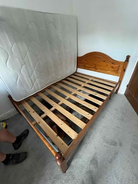 Photo of free Double bed and matress (Heage DE56) #1