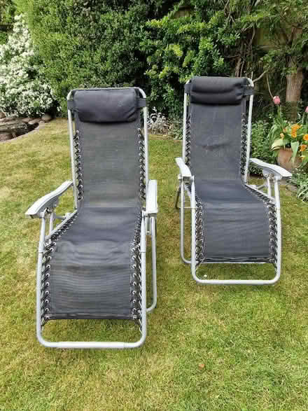 Photo of free Two garden reclining chairs (Arborfield Garrison RG2) #1