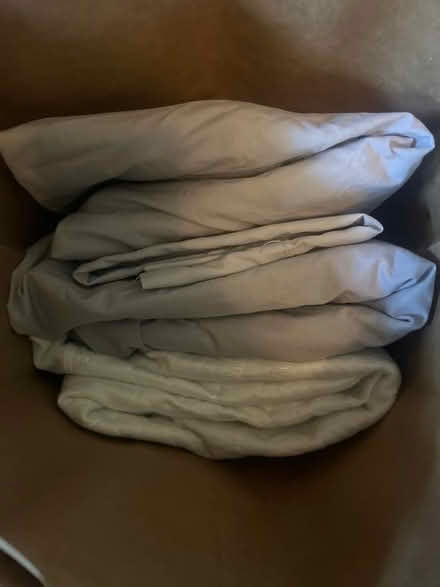 Photo of free Grey XL twin sheets/ mattress cover (Chevy Chase, md) #1