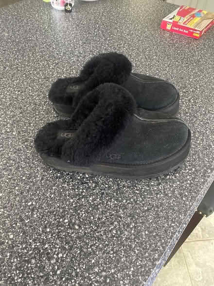 Photo of free Black suede Uggs slippers (Northwest Livonia) #2