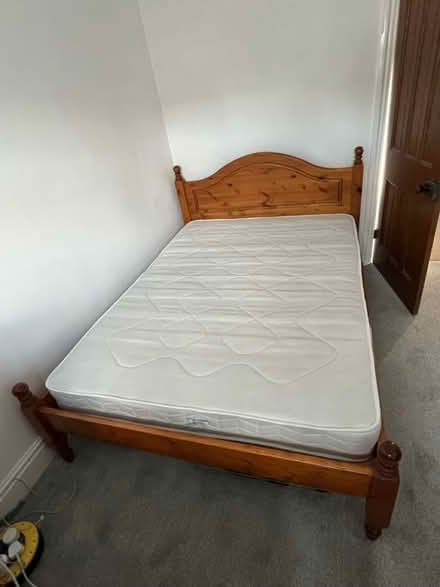 Photo of free Double bed and matress (Heage DE56) #2