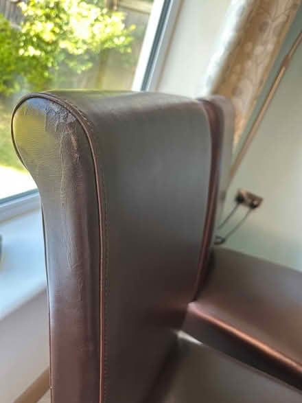 Photo of free 5 oak furniture dining chairs (Purton) #3