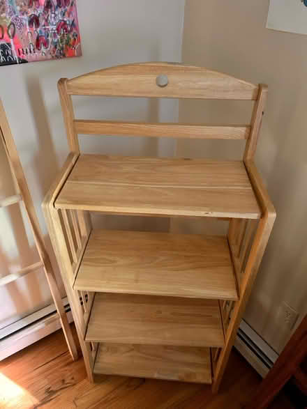 Photo of free Wooden folding bookcase (Redding, CT) #3
