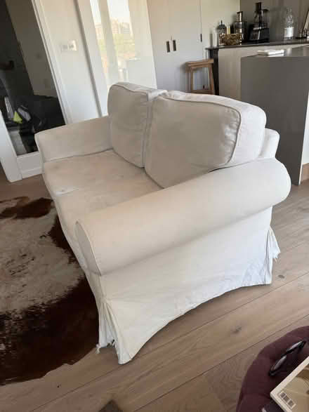 Photo of free 2 seater white sofa (West Brompton SW6) #2