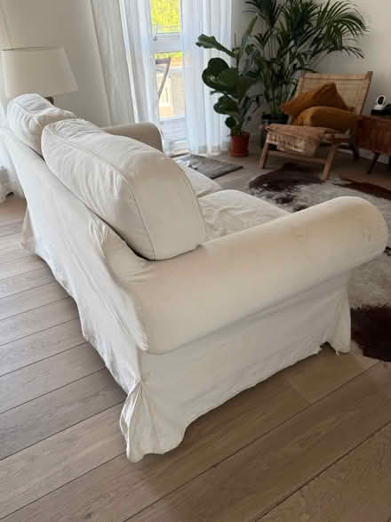 Photo of free 2 seater white sofa (West Brompton SW6) #3