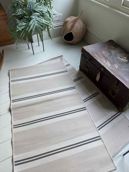 Photo of free 2 x Stripy reversible rugs - 150 x 80cm (Brixton Hill SW2) #2