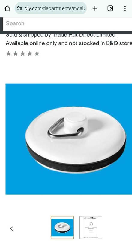 Photo of Metal bath plug (Kemptown BN2) #1