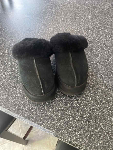Photo of free Black suede Uggs slippers (Northwest Livonia) #1