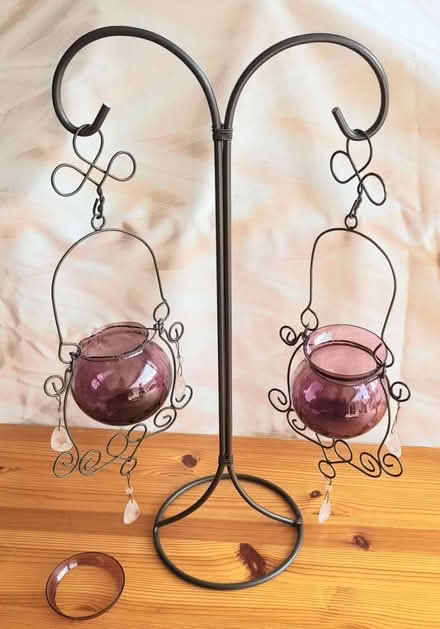 Photo of free Metal & Glass Candle Holder (Euxton PR7) #1